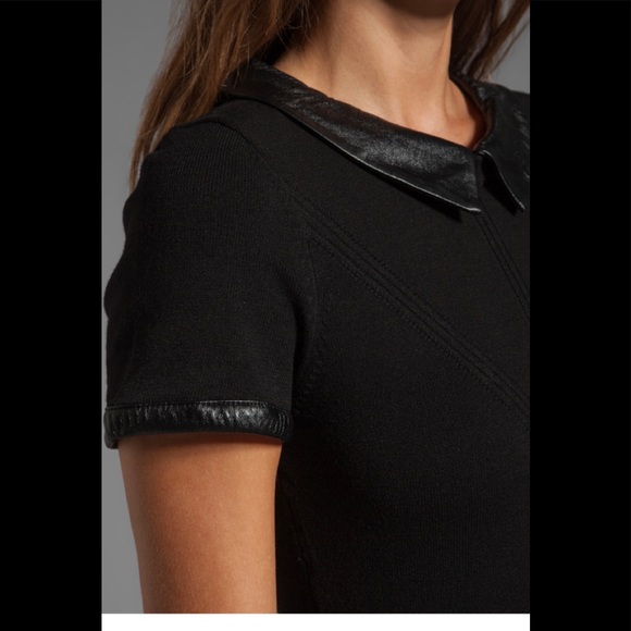 Milly June Knits Leather Collar Josephine Dress - Picture 6 of 9